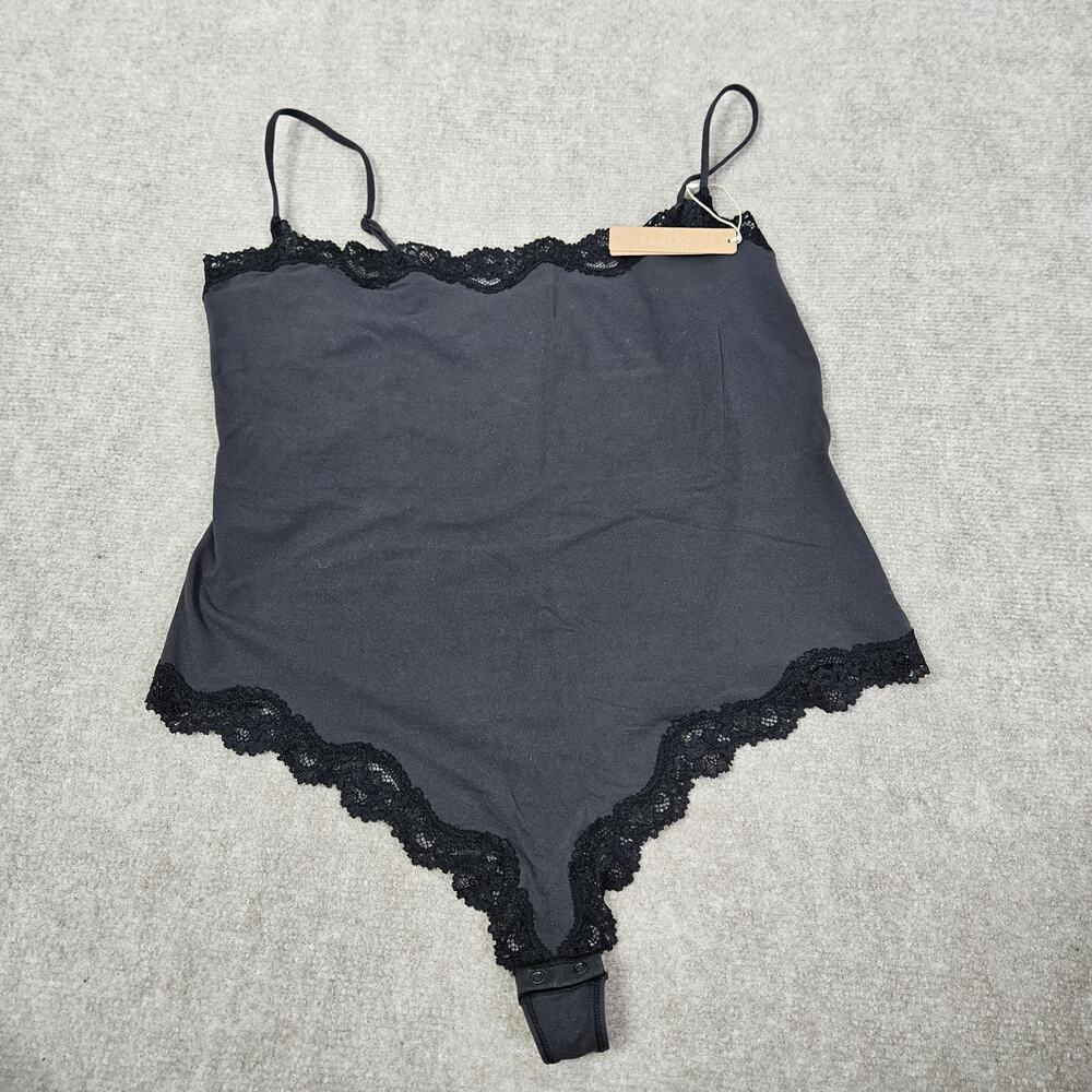 Skims Fits Everybody Lace Cami Bodysuit in Onyx Size 3X NWT